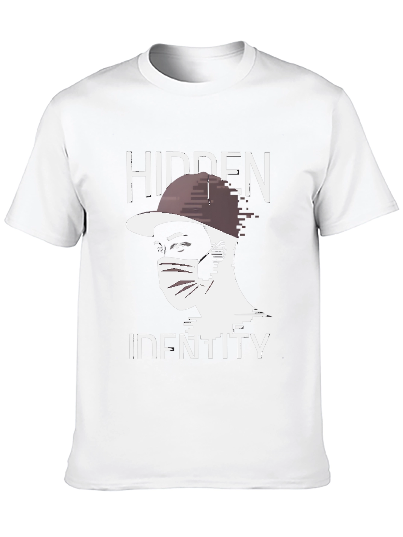 Hidden Identity Graphic Tee - Trendy Black T-Shirt