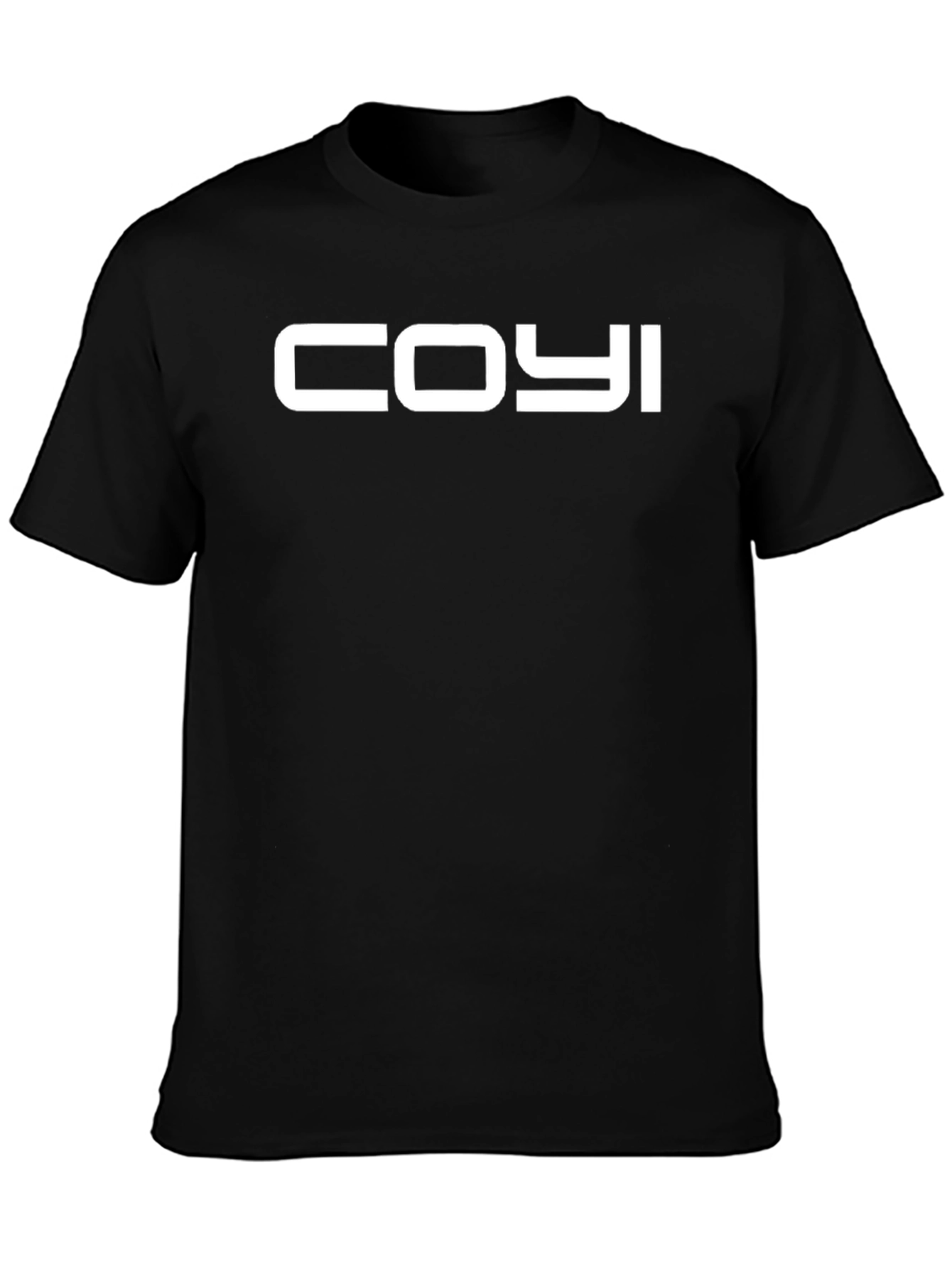 COYI Mens Black Graphic T-Shirt