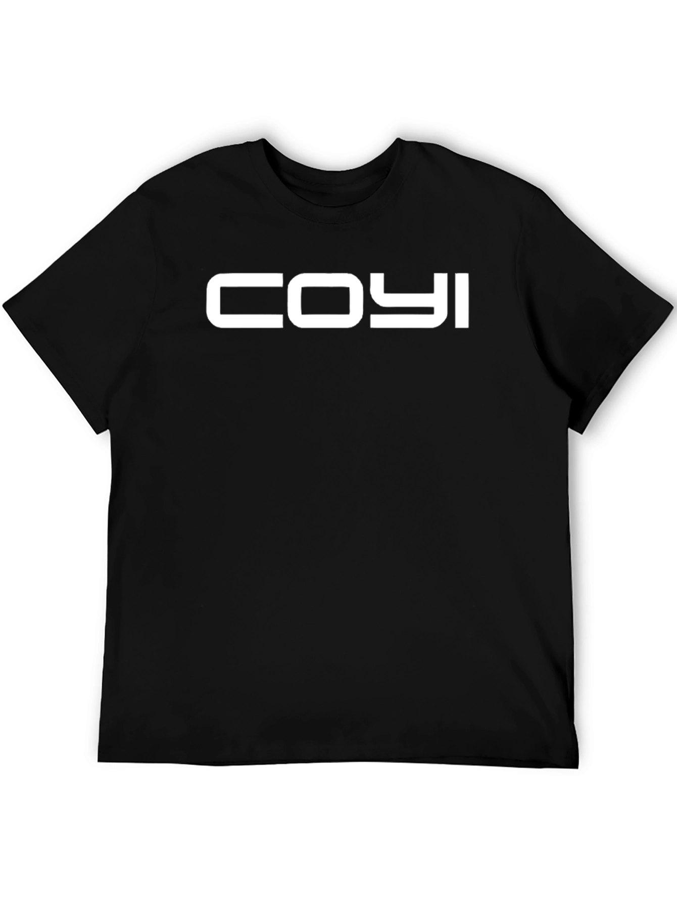COYI Mens Black Graphic T-Shirt