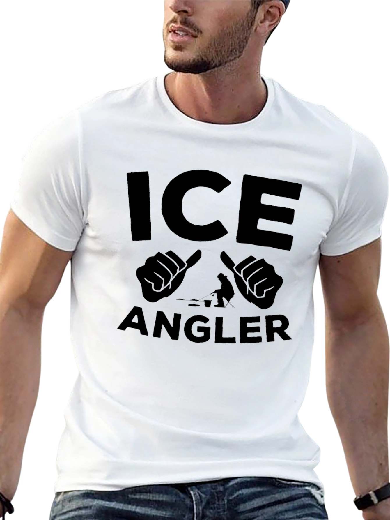 Ice Angler Black Graphic T-Shirt