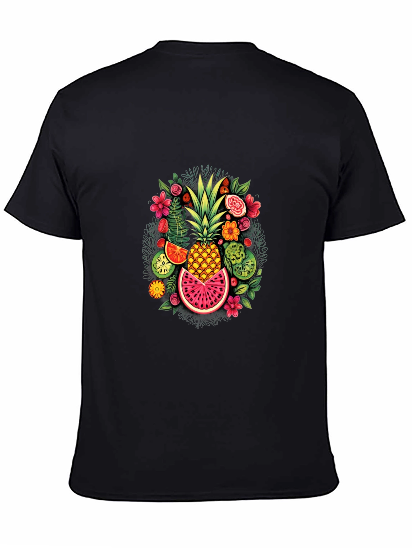 Tropical Fruit Graphic Tee - Stylish Pineapple Design