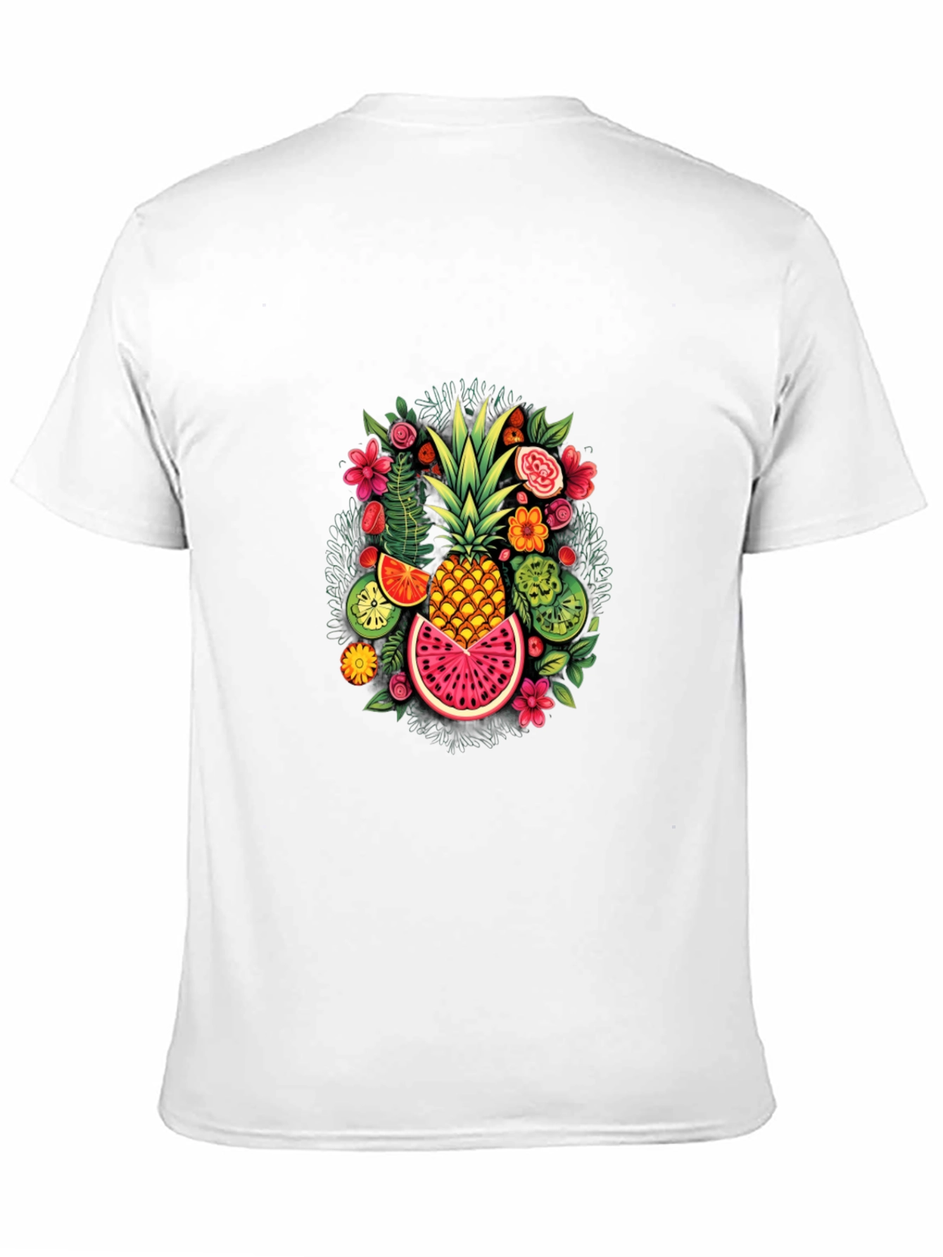 Tropical Fruit Graphic Tee - Stylish Pineapple Design