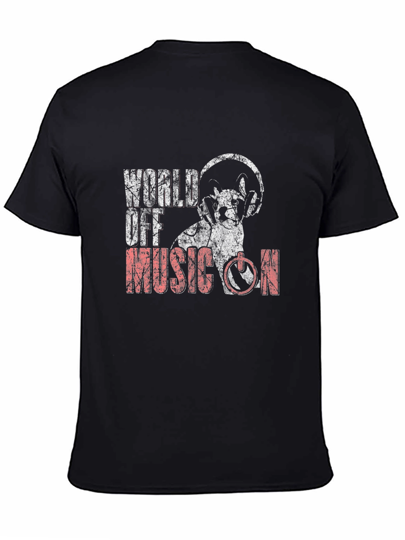 World Off Music On Graphic Tee