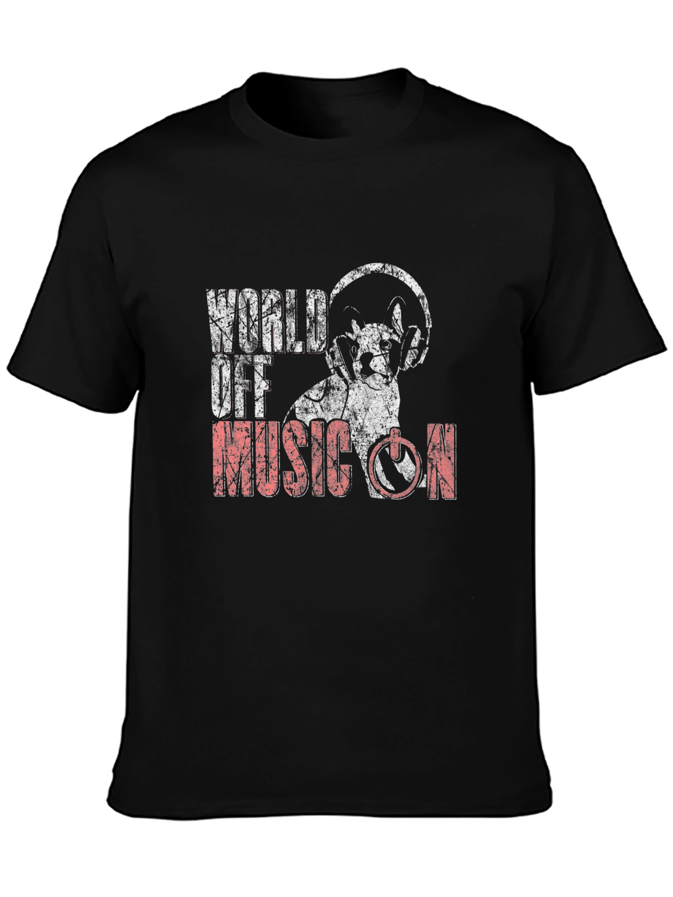 World Off Music On Graphic Tee