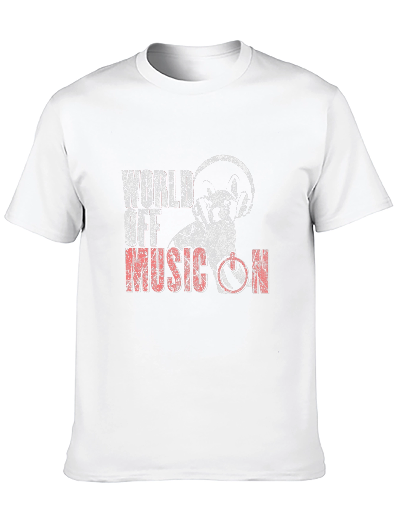 World Off Music On Graphic Tee