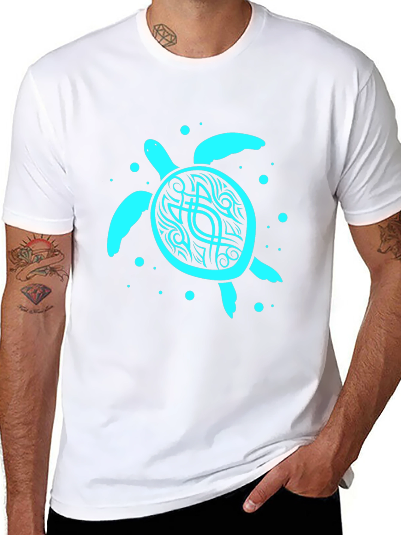 Mens Turtle Graphic Tee - Black