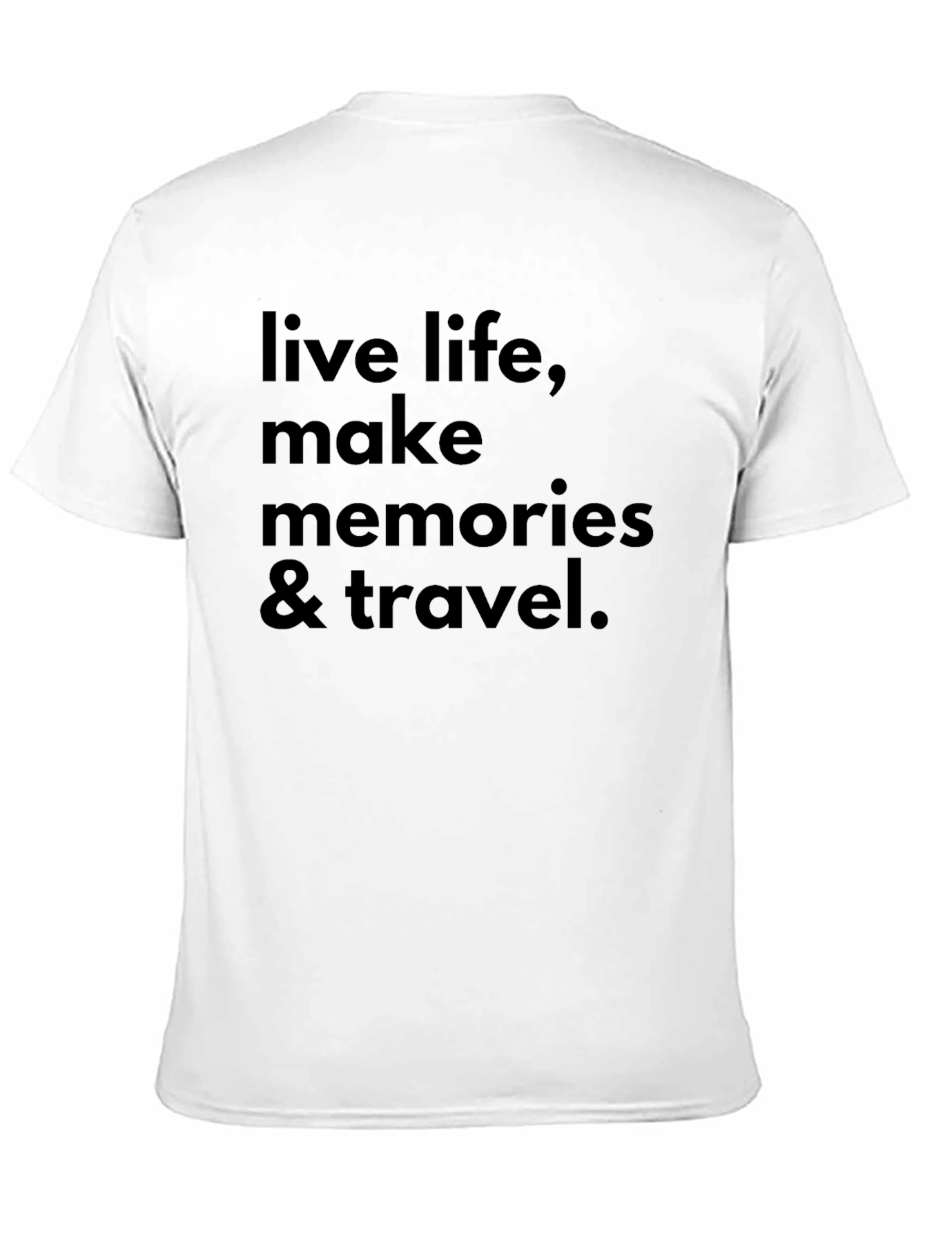 Live Life Travel Black Graphic Tee