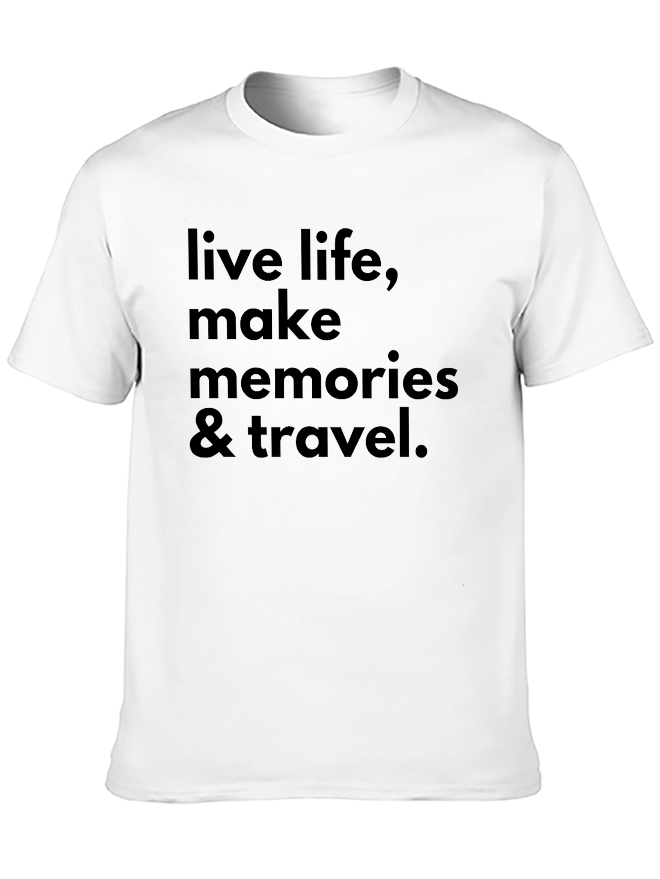 Live Life Travel Black Graphic Tee