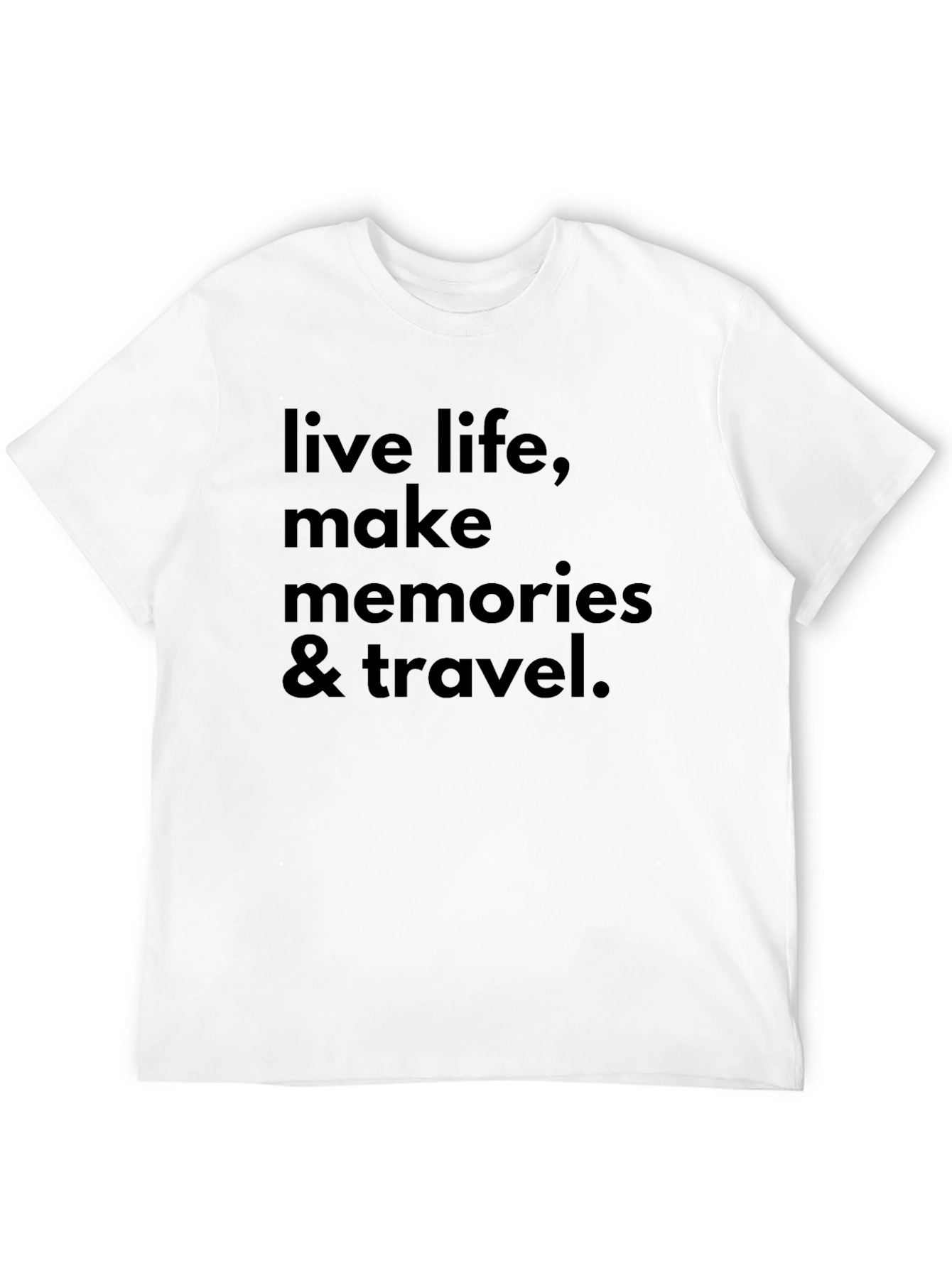 Live Life Travel Black Graphic Tee