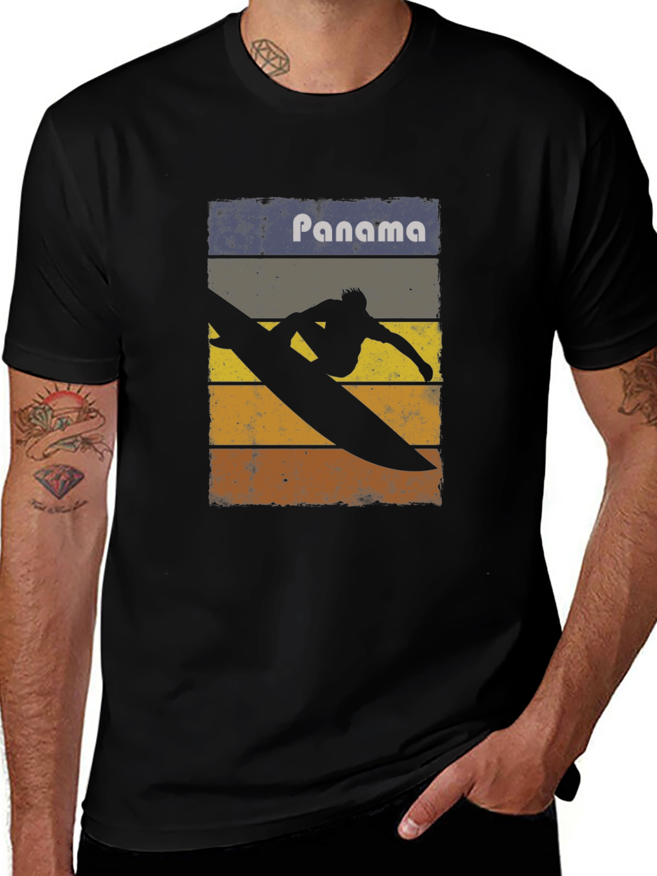 Panama Surfing Retro Tee
