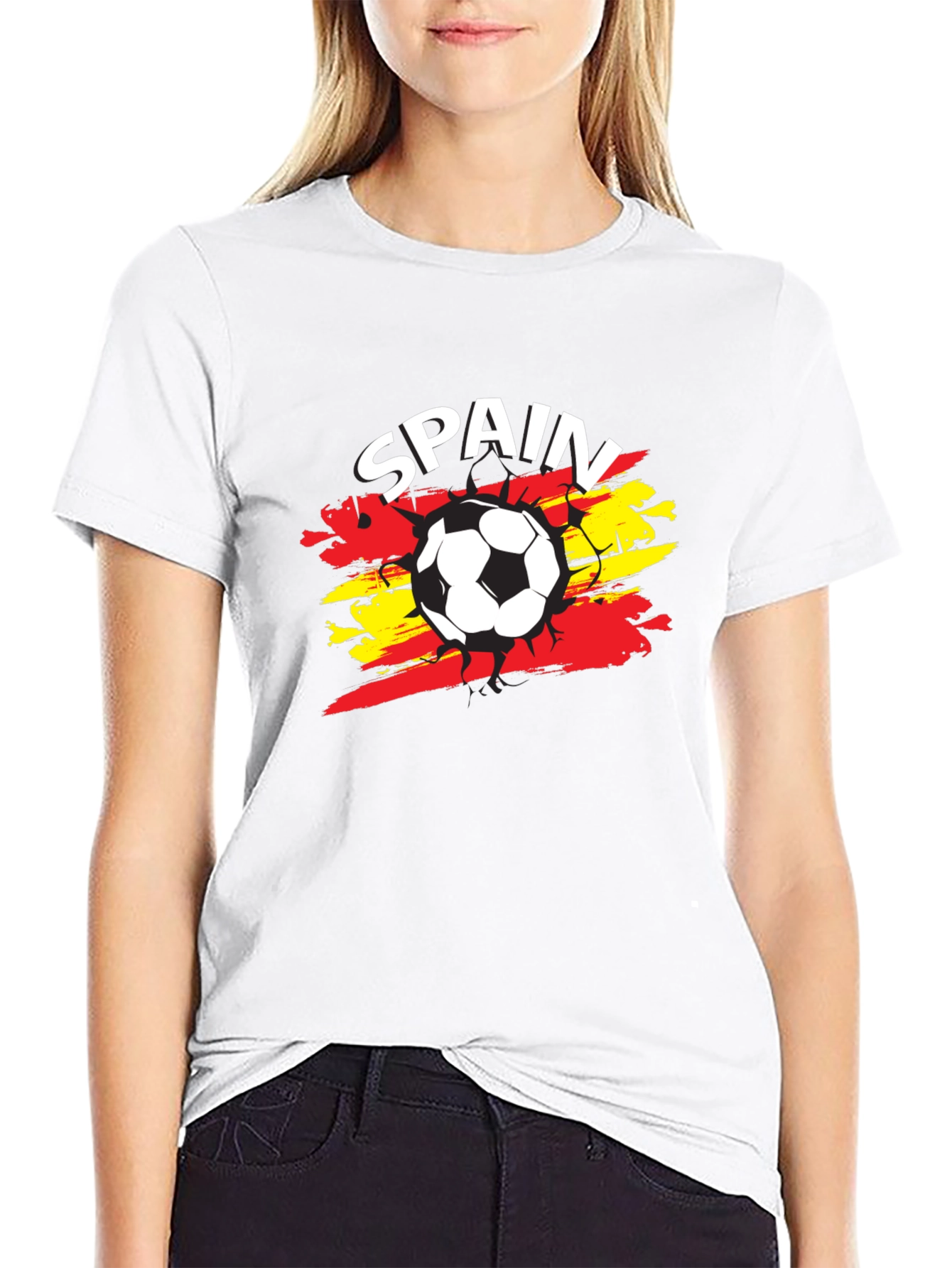 Spain Soccer T-Shirt - Black