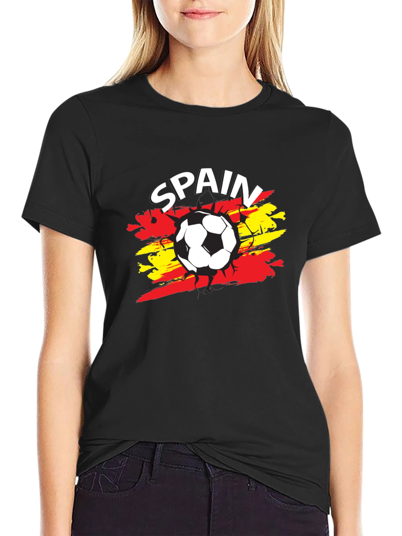 Spain Soccer T-Shirt - Black