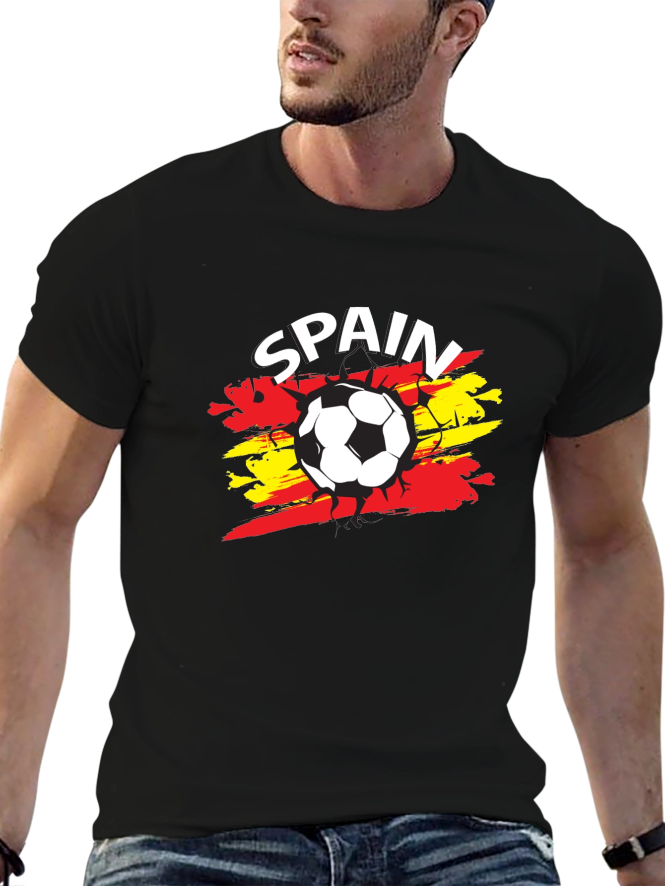 Spain Soccer T-Shirt - Black
