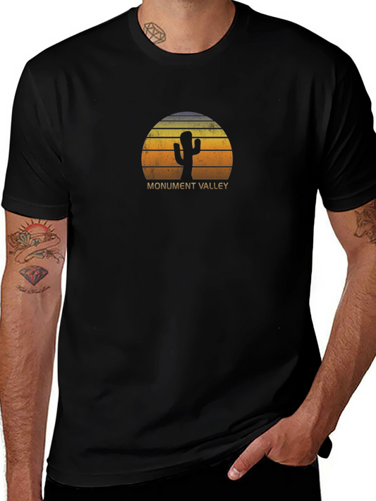 Monument Valley Cactus Sunset Graphic Tee