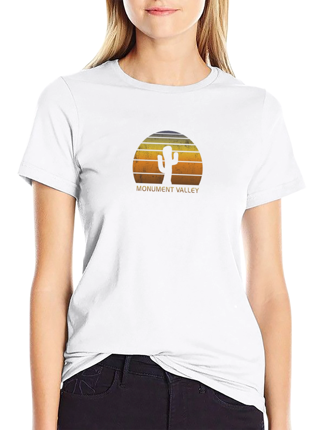 Monument Valley Cactus Sunset Graphic Tee