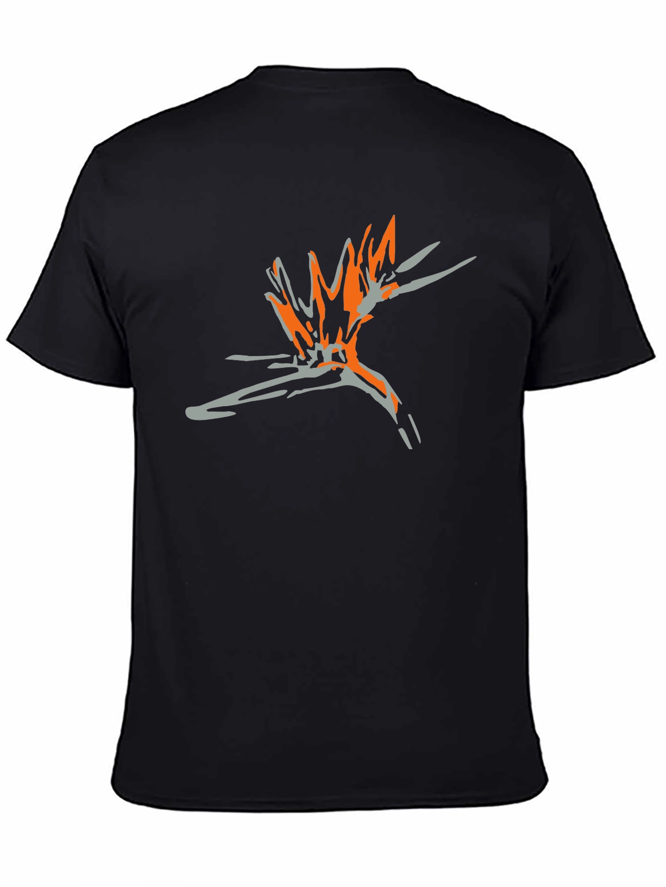 Abstract Graphic Tee - Stylish Black Cotton T-Shirt