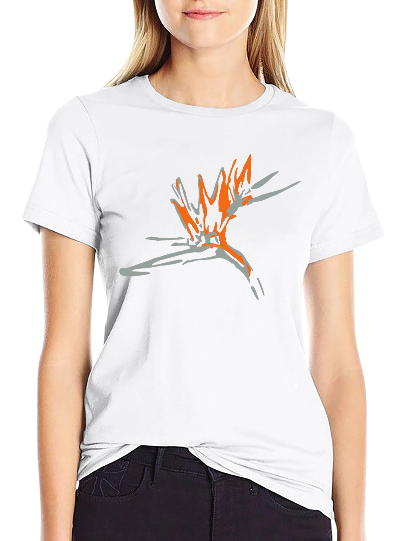 Abstract Graphic Tee - Stylish Black Cotton T-Shirt