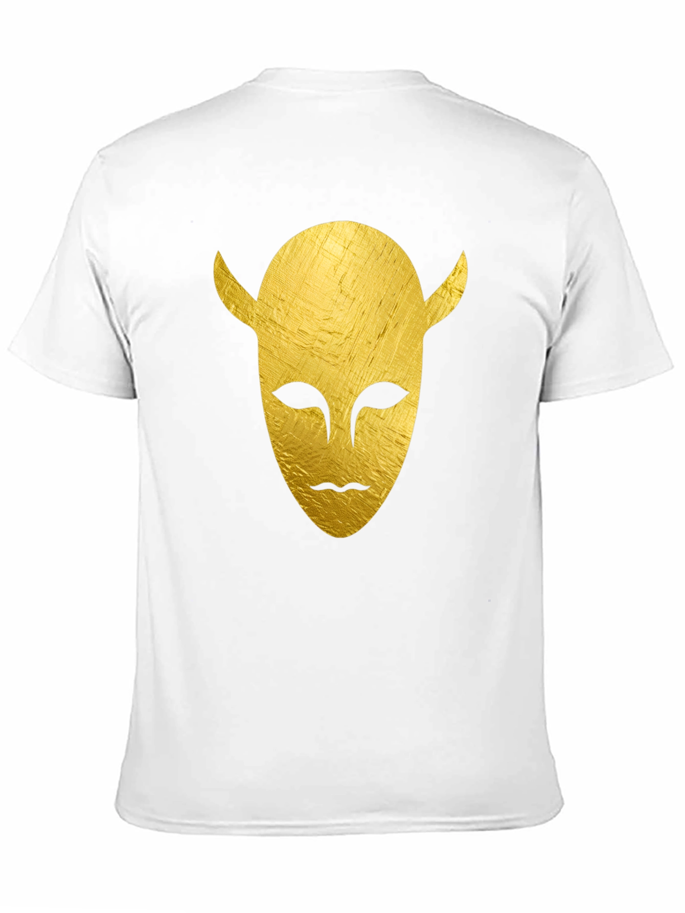 Golden Horned Mask Graphic Tee - Black T-Shirt
