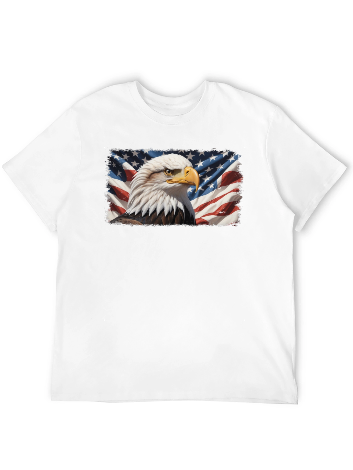 Bald Eagle & US Flag Graphic T-Shirt