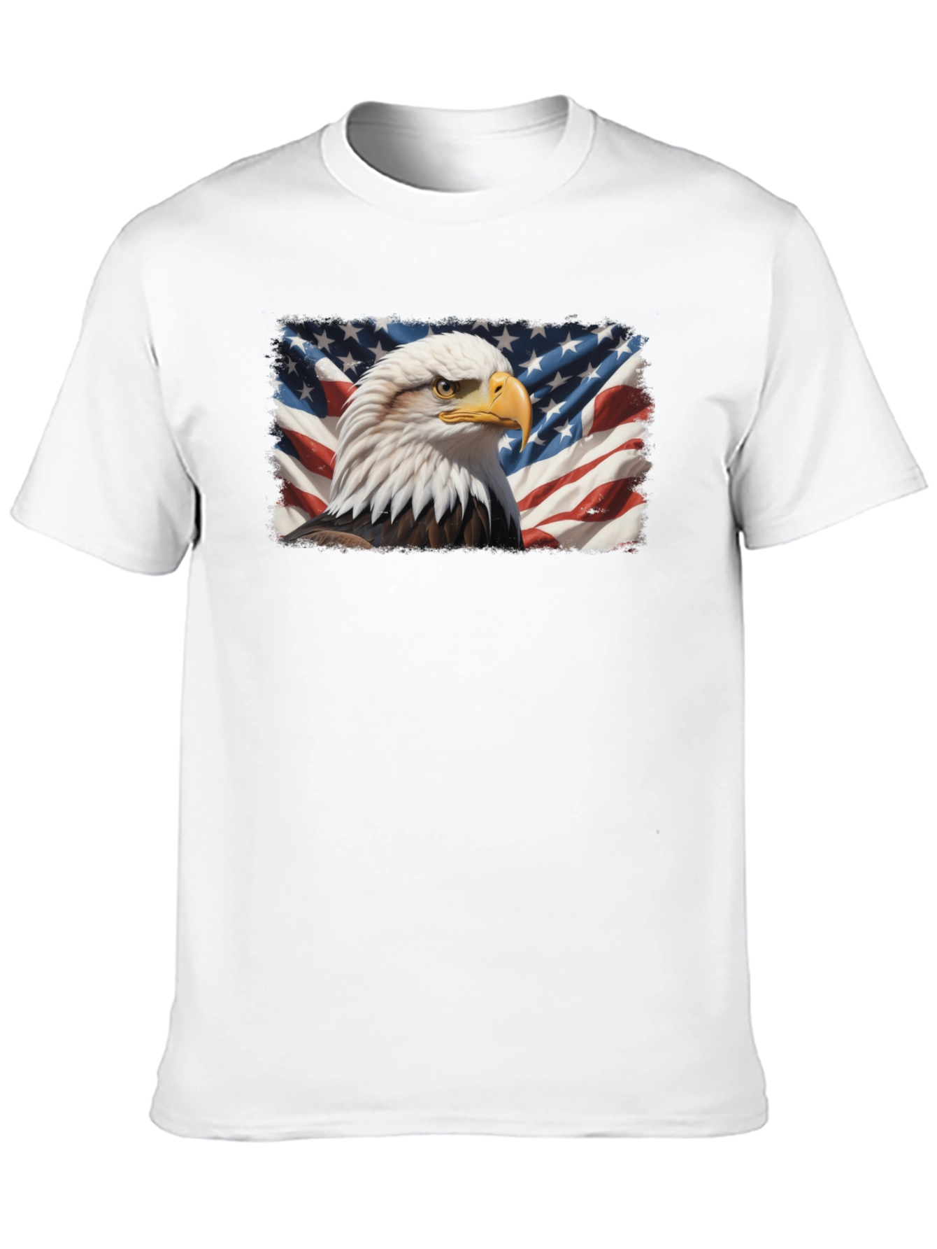Bald Eagle & US Flag Graphic T-Shirt