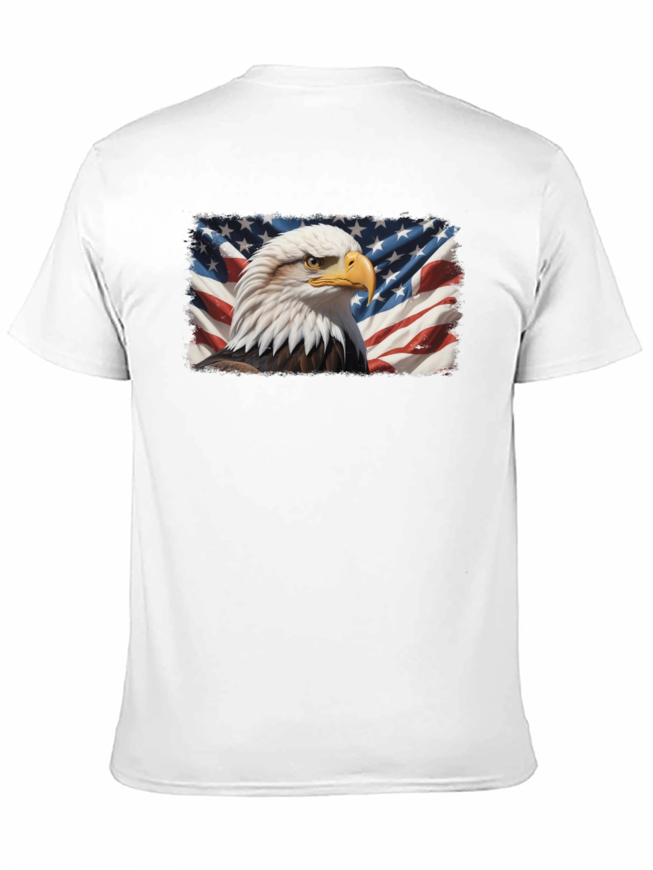 Bald Eagle & US Flag Graphic T-Shirt