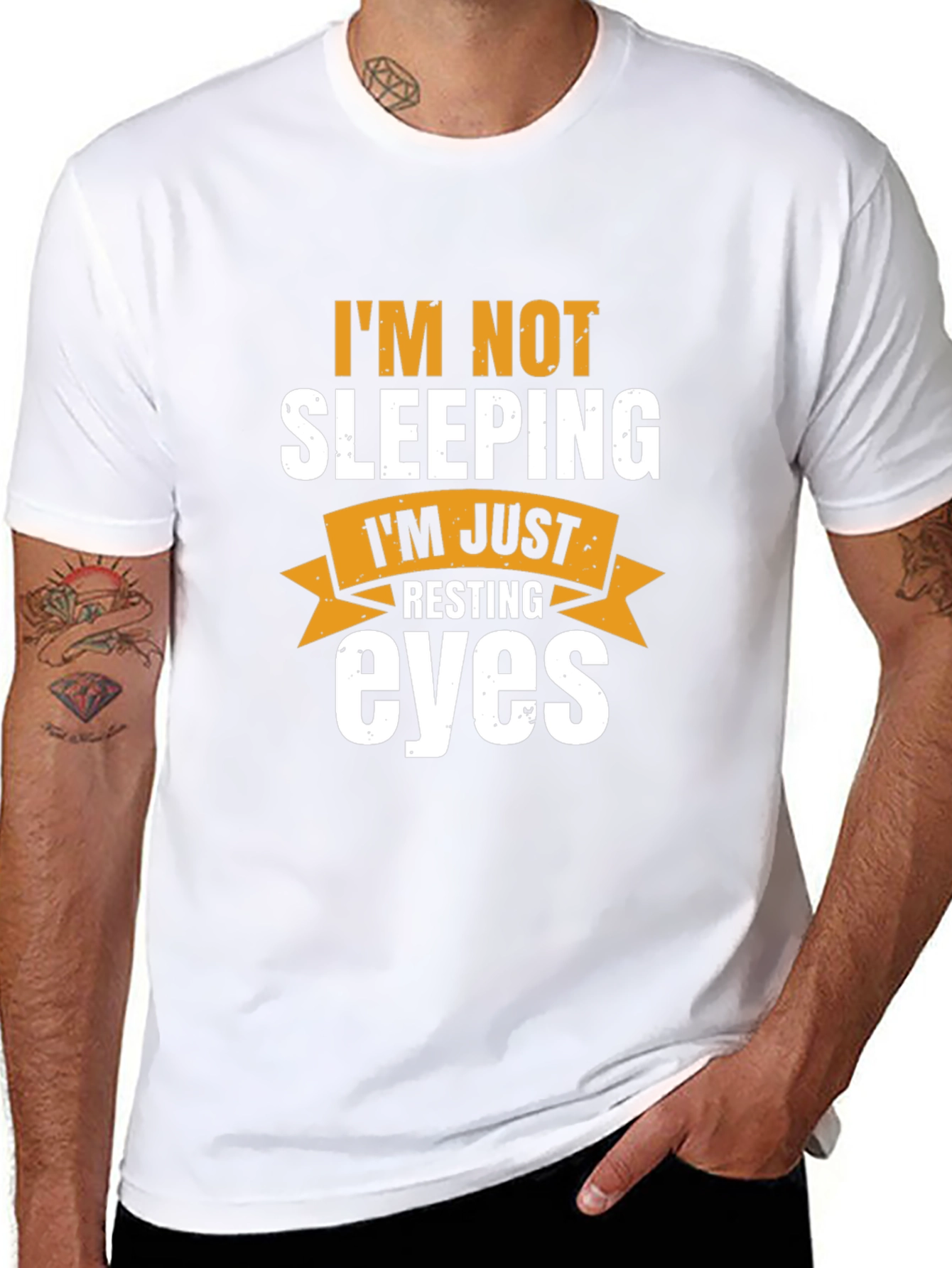 Funny Resting Eyes Graphic T-Shirt