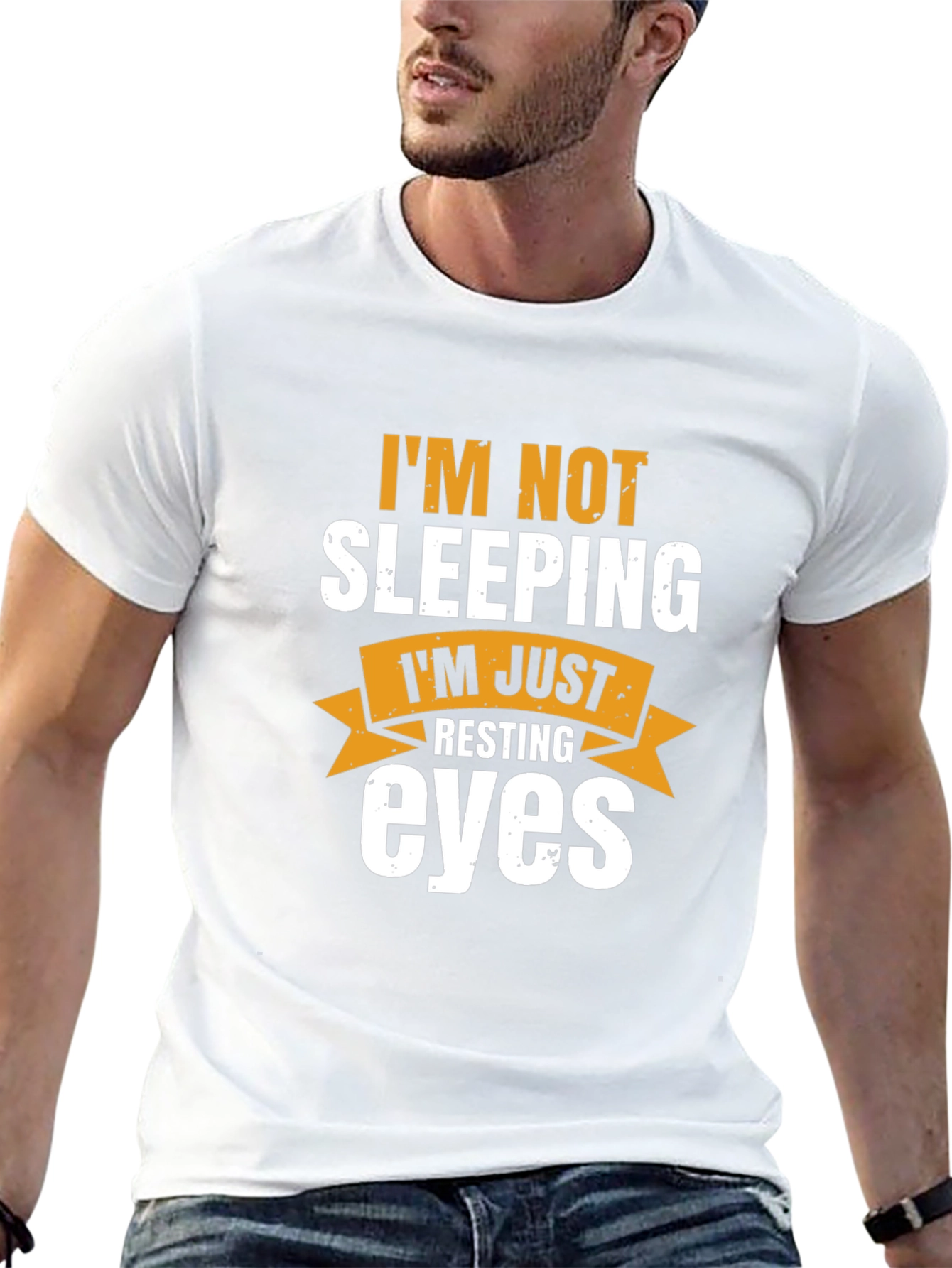 Funny Resting Eyes Graphic T-Shirt