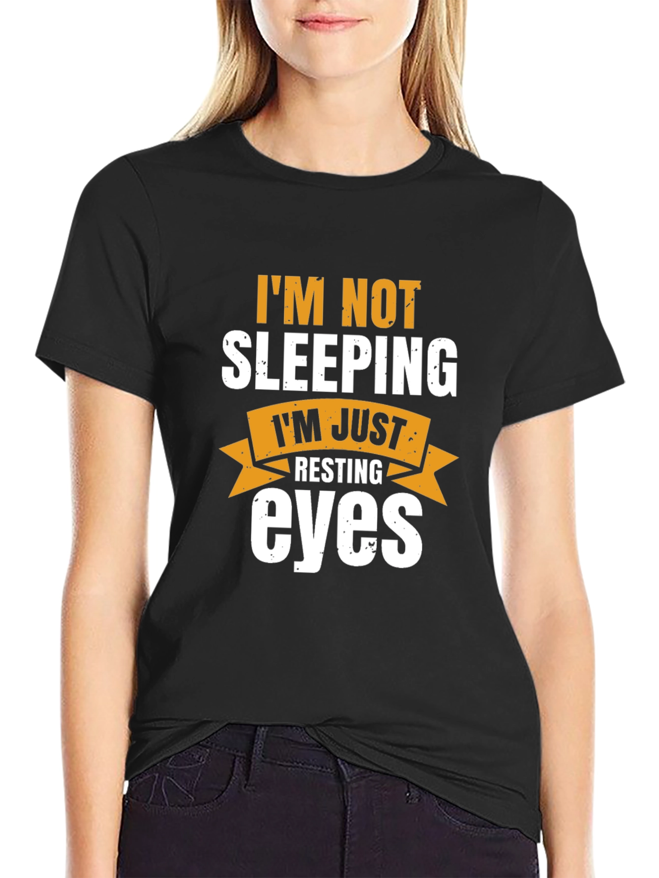 Funny Resting Eyes Graphic T-Shirt