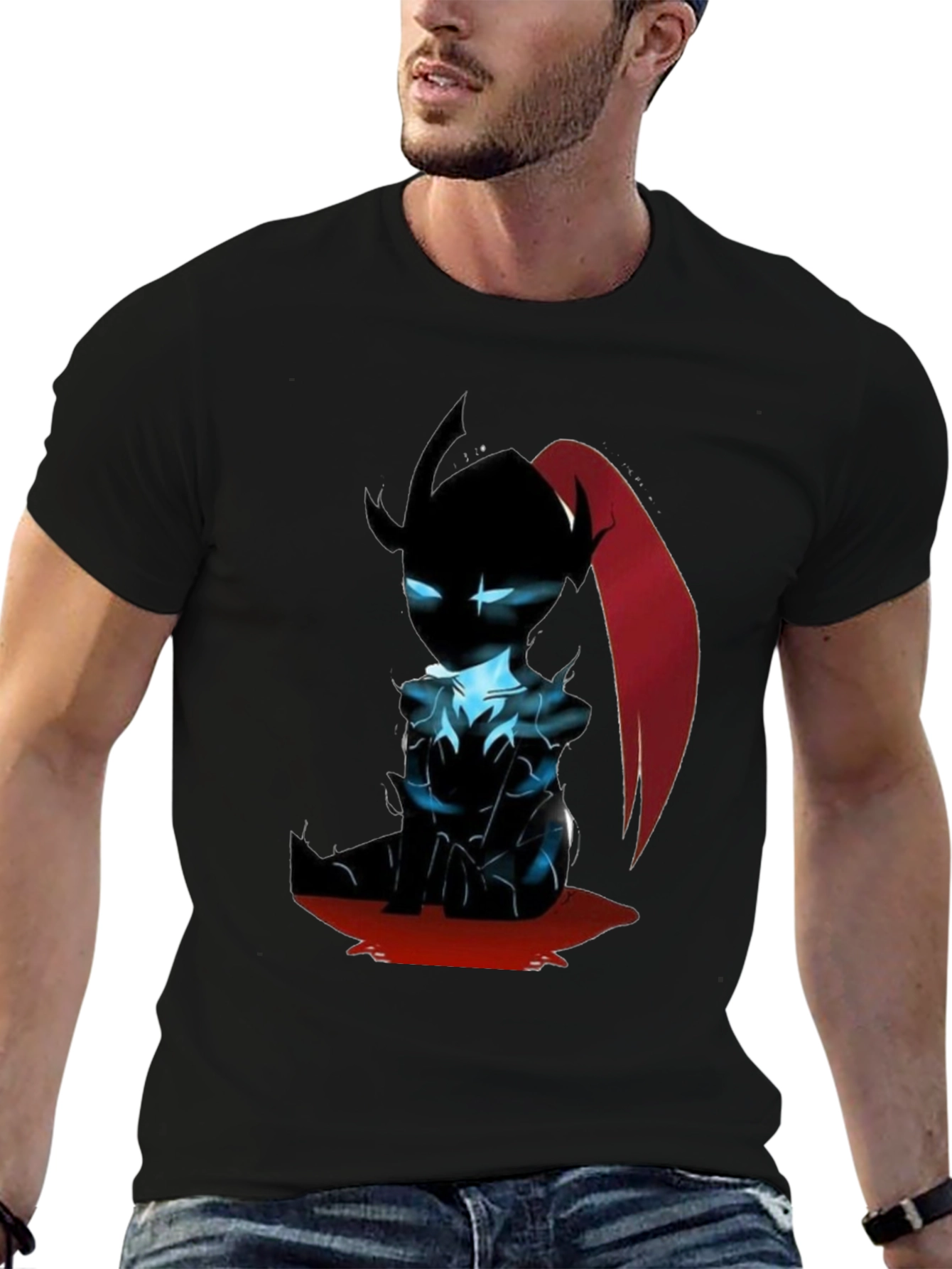 Anime Character Black T-Shirt