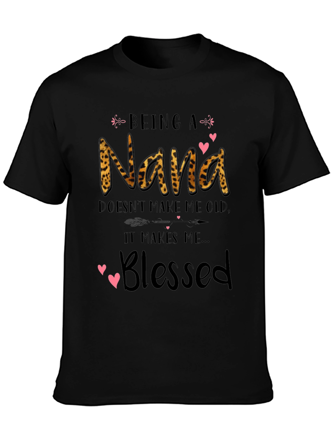 Nana Blessed Leopard Print T-Shirt