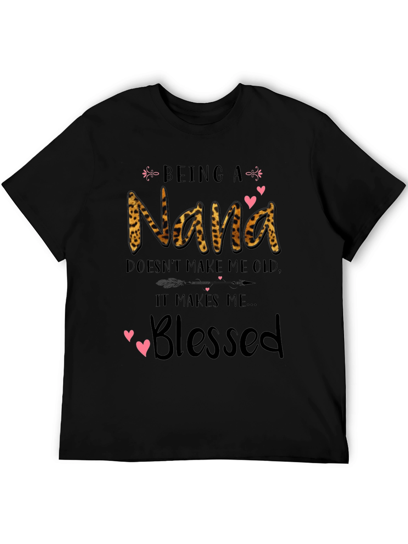 Nana Blessed Leopard Print T-Shirt