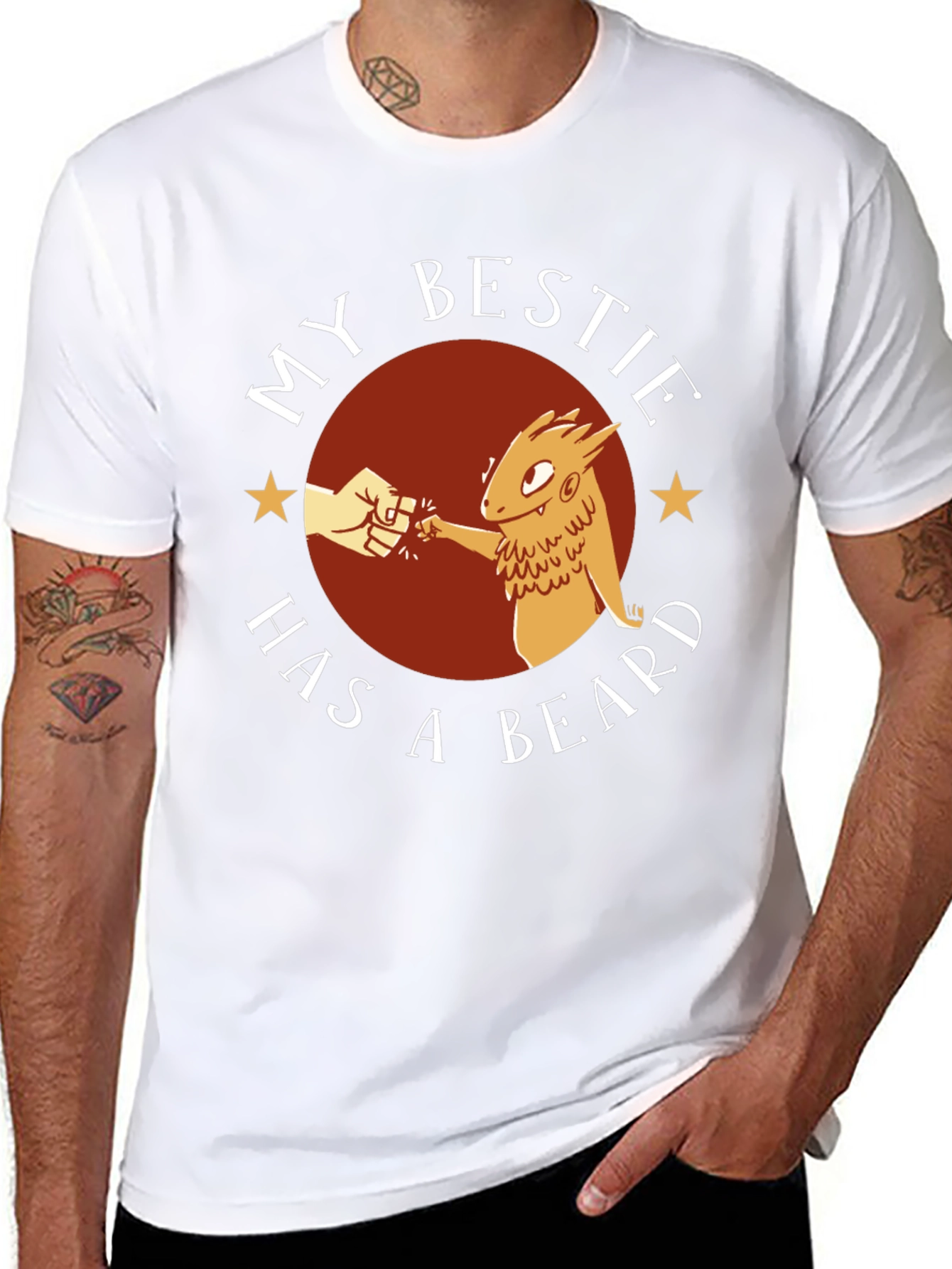 My Bestie Has A Beard Graphic Tee