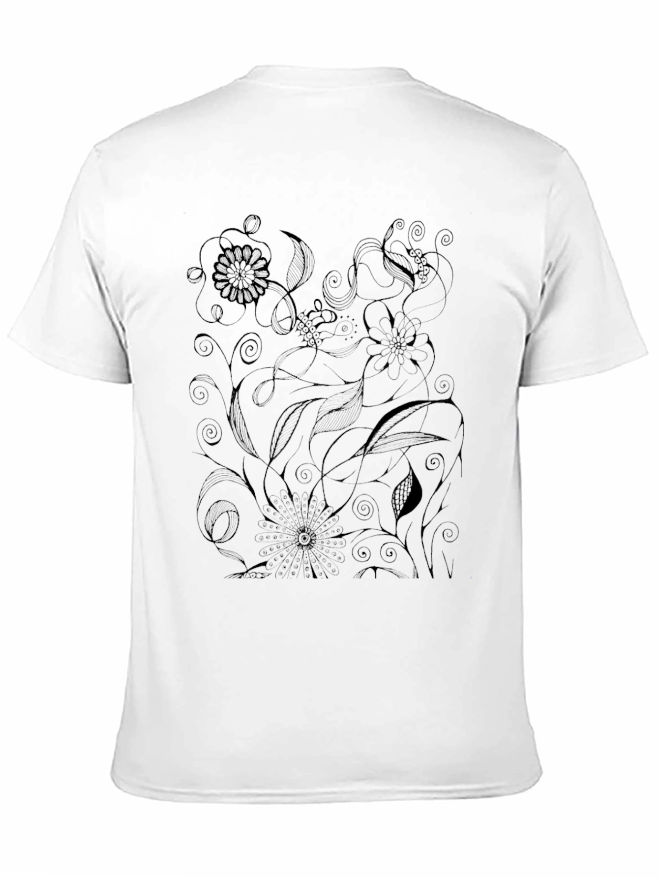 Black Floral Print Tee