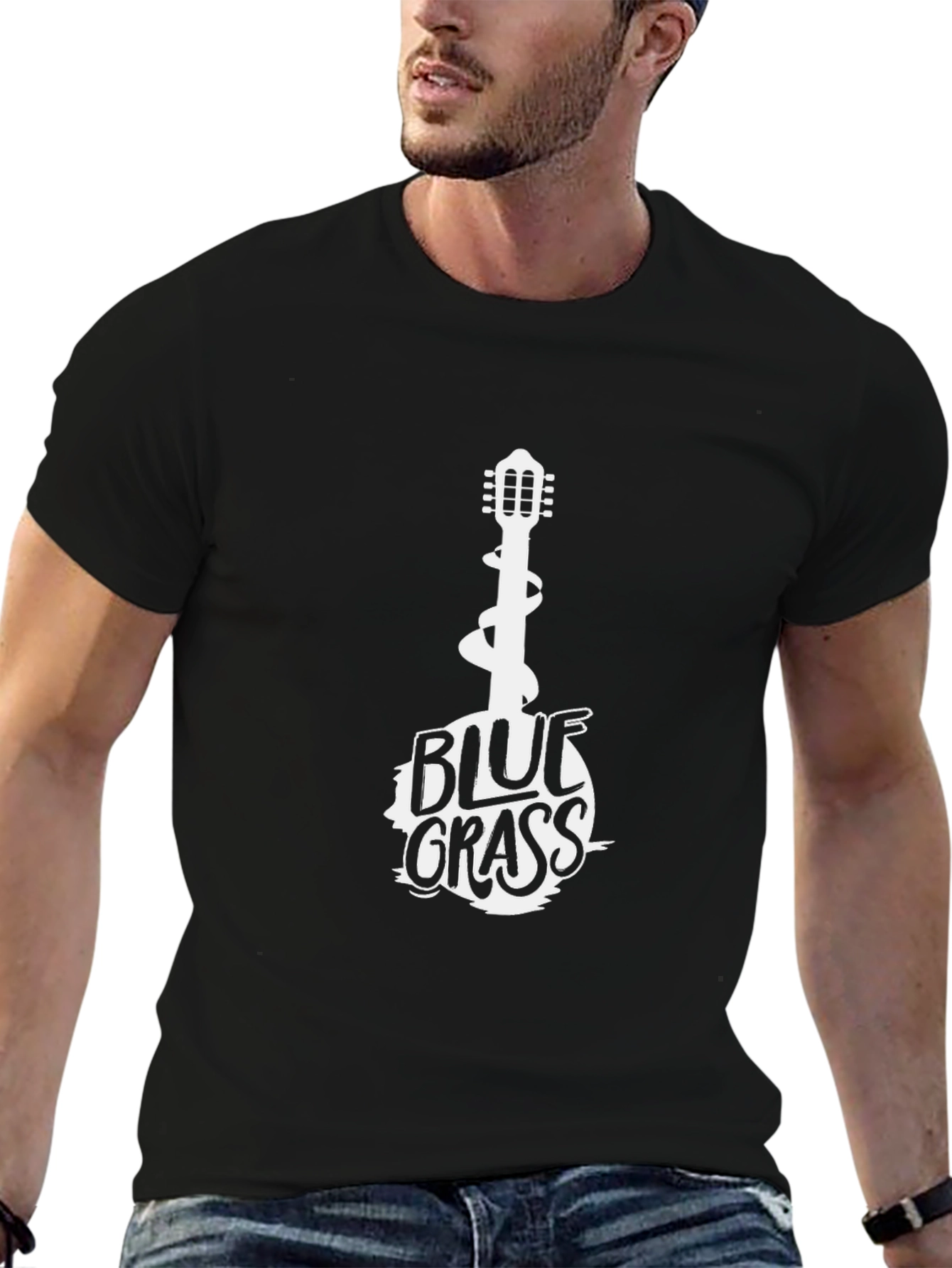 Bluegrass Guitar Graphic T-Shirt - Musical Style