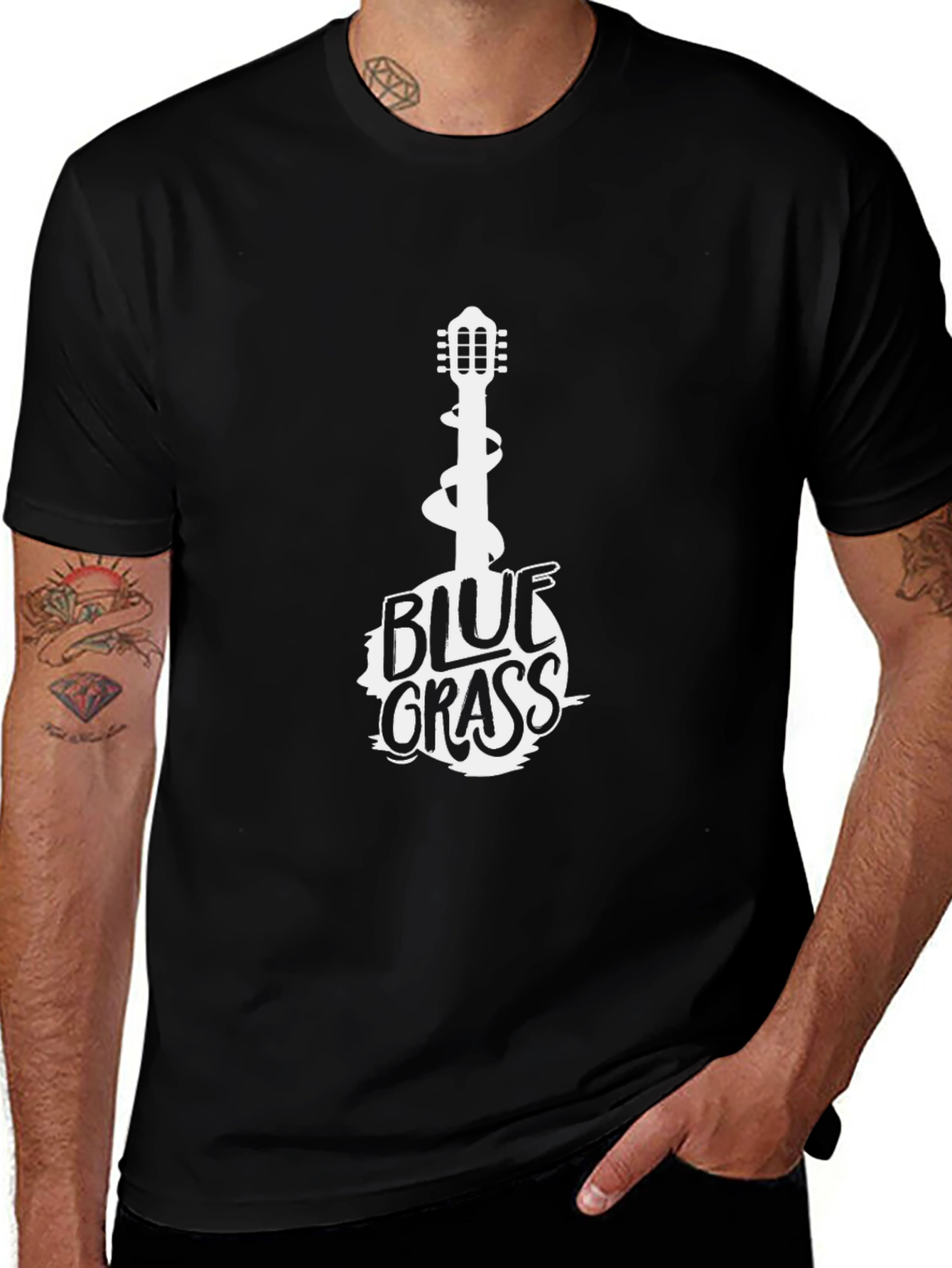 Bluegrass Guitar Graphic T-Shirt - Musical Style