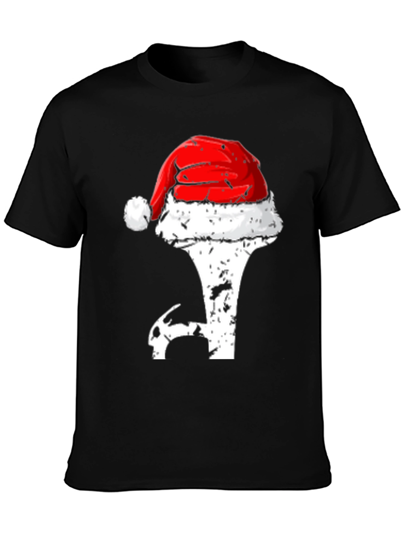 Holiday Golf T-Shirt - Santa Hat Novelty Tee
