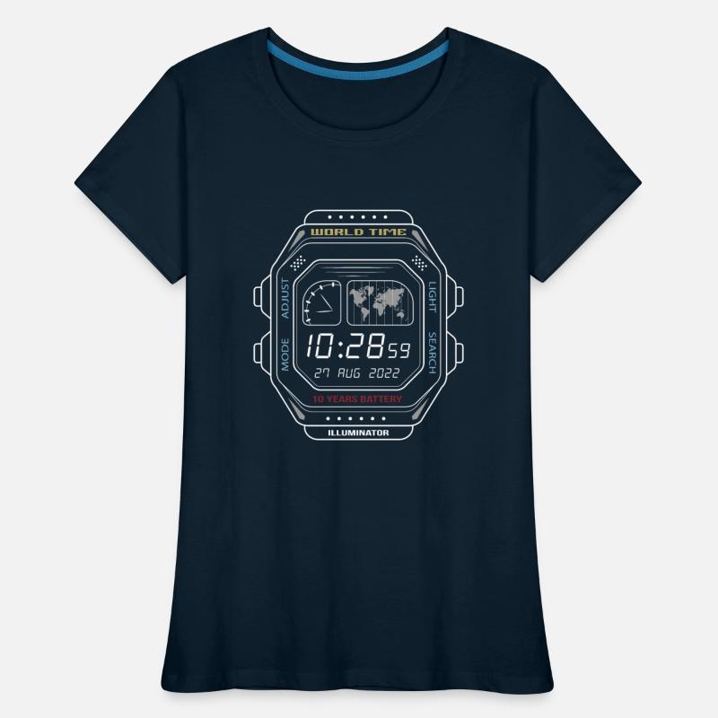 Vintage digital watch clock screen