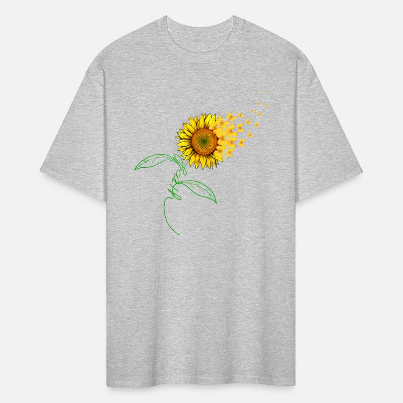 Vintage Faith Cross Sunflower Butterflies Flowers