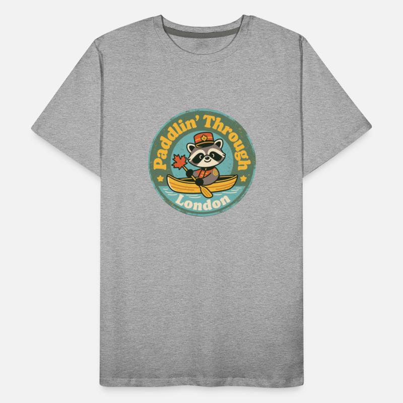 Vintage London Ontario Canoeing Raccoon