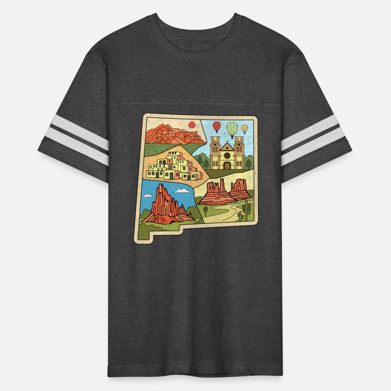 Vintage New Mexico State Map Albuquerque Las Vegas