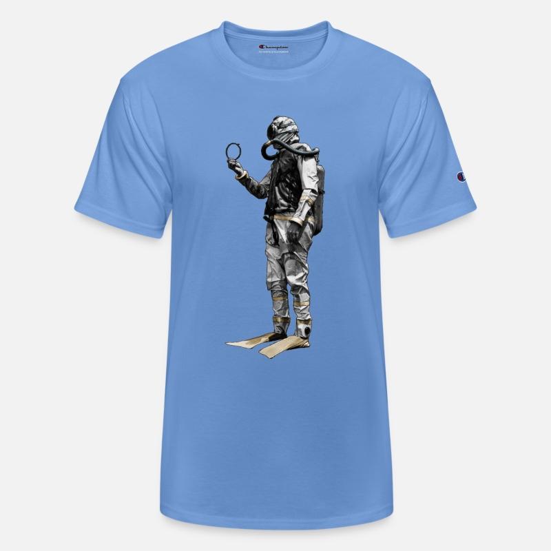 Vintage Scuba Diver with a Double Hose Regulator