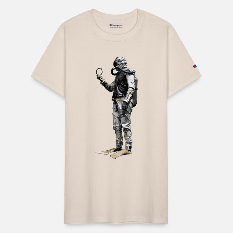 Vintage Scuba Diver with a Double Hose Regulator