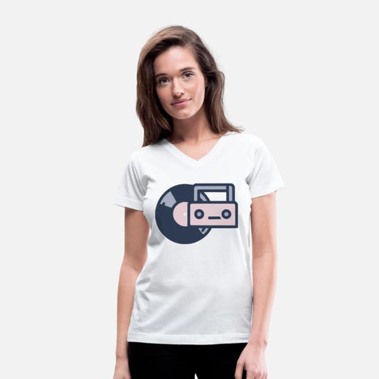 Vinyl Record Boombox Radio Vector Three Colors