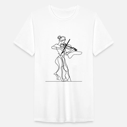 Violin Girl One Line Drawing