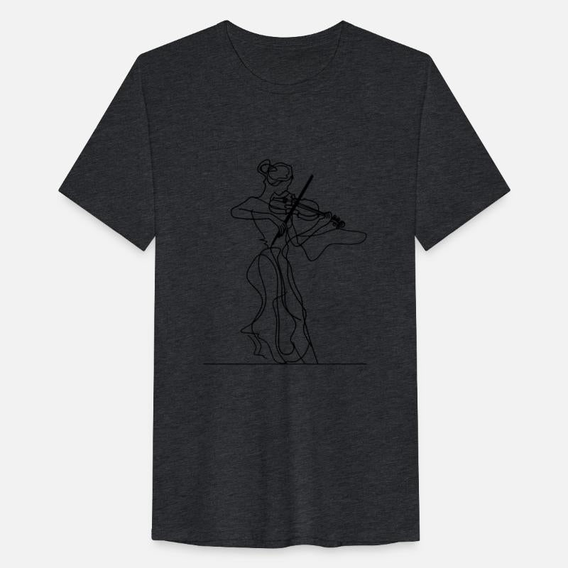 Violin Girl One Line Drawing