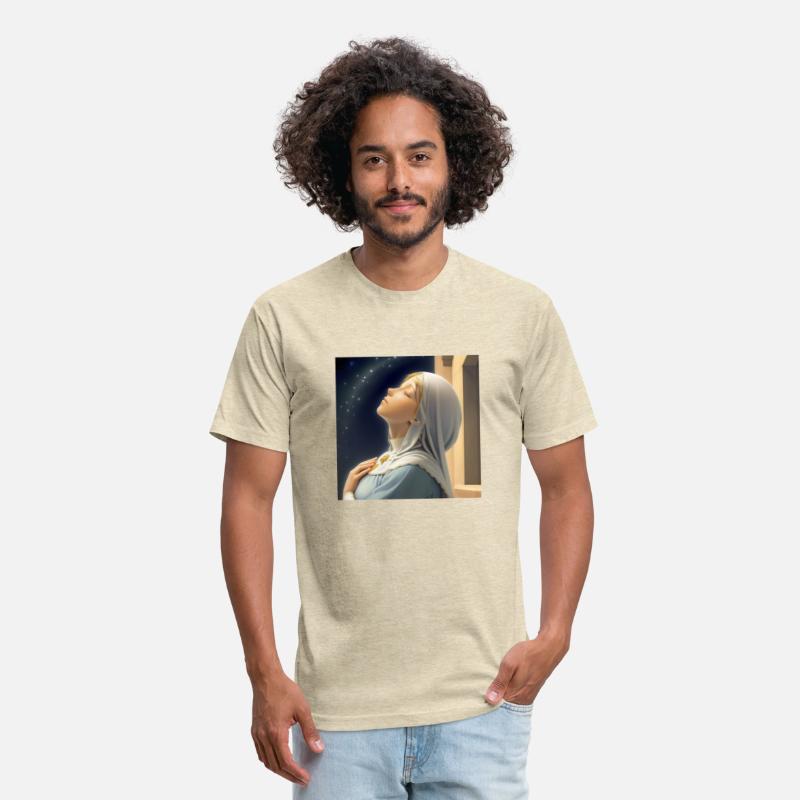 Virgin Mother Mary Praying on a Starry Night