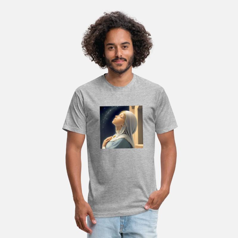 Virgin Mother Mary Praying on a Starry Night