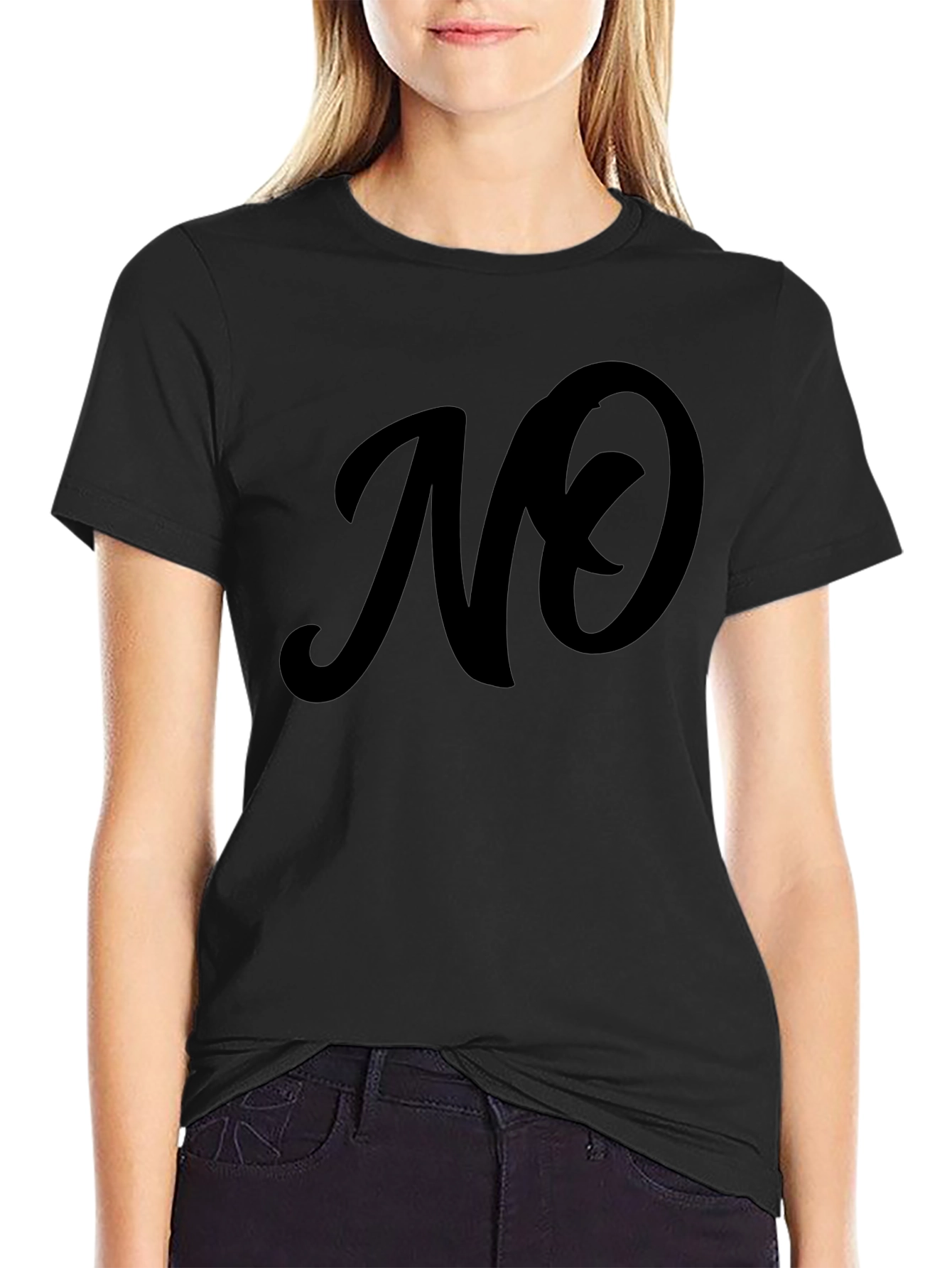 Bold NO Graphic Tee - Soft Cotton Casual Shirt