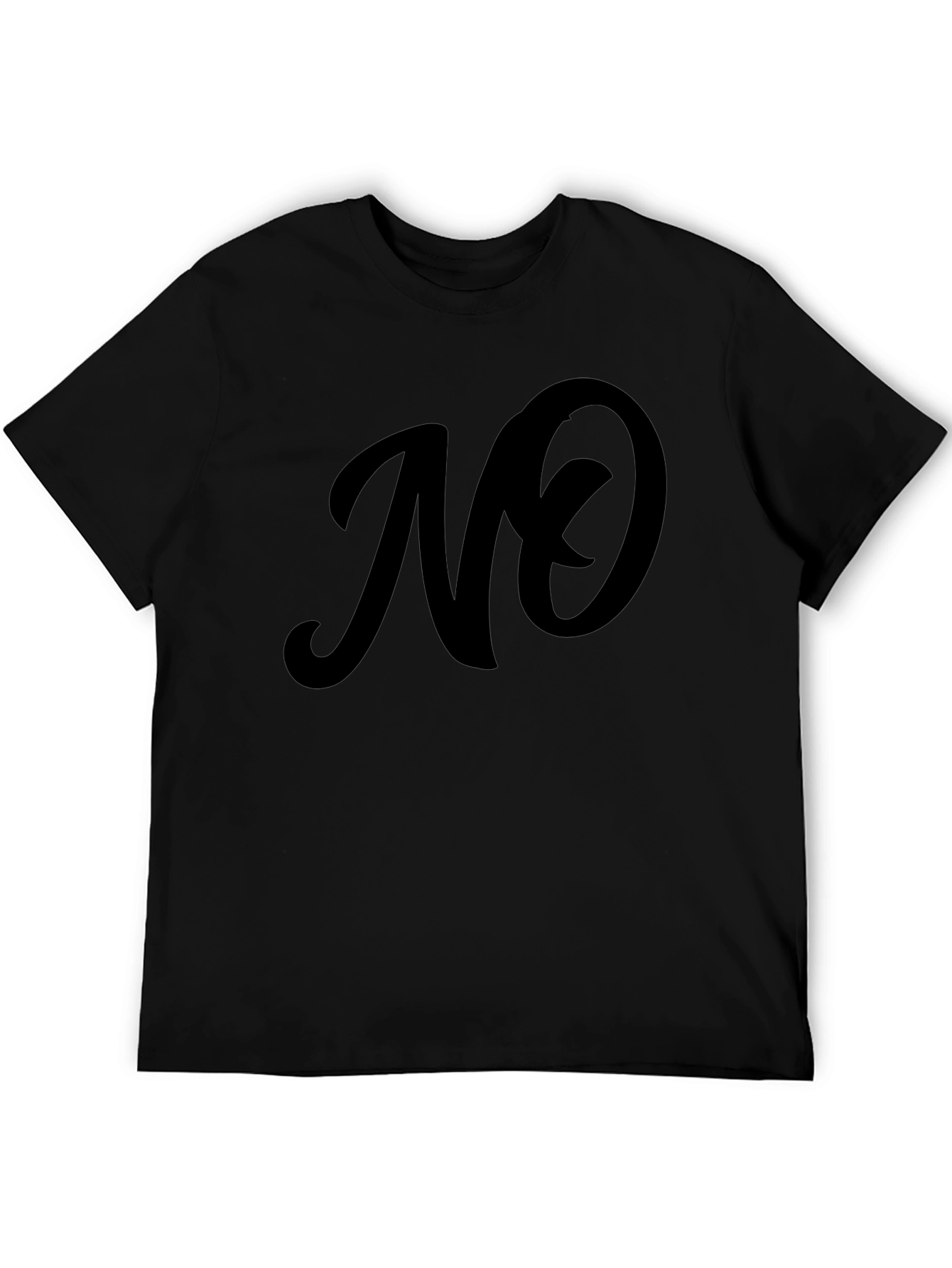 Bold NO Graphic Tee - Soft Cotton Casual Shirt