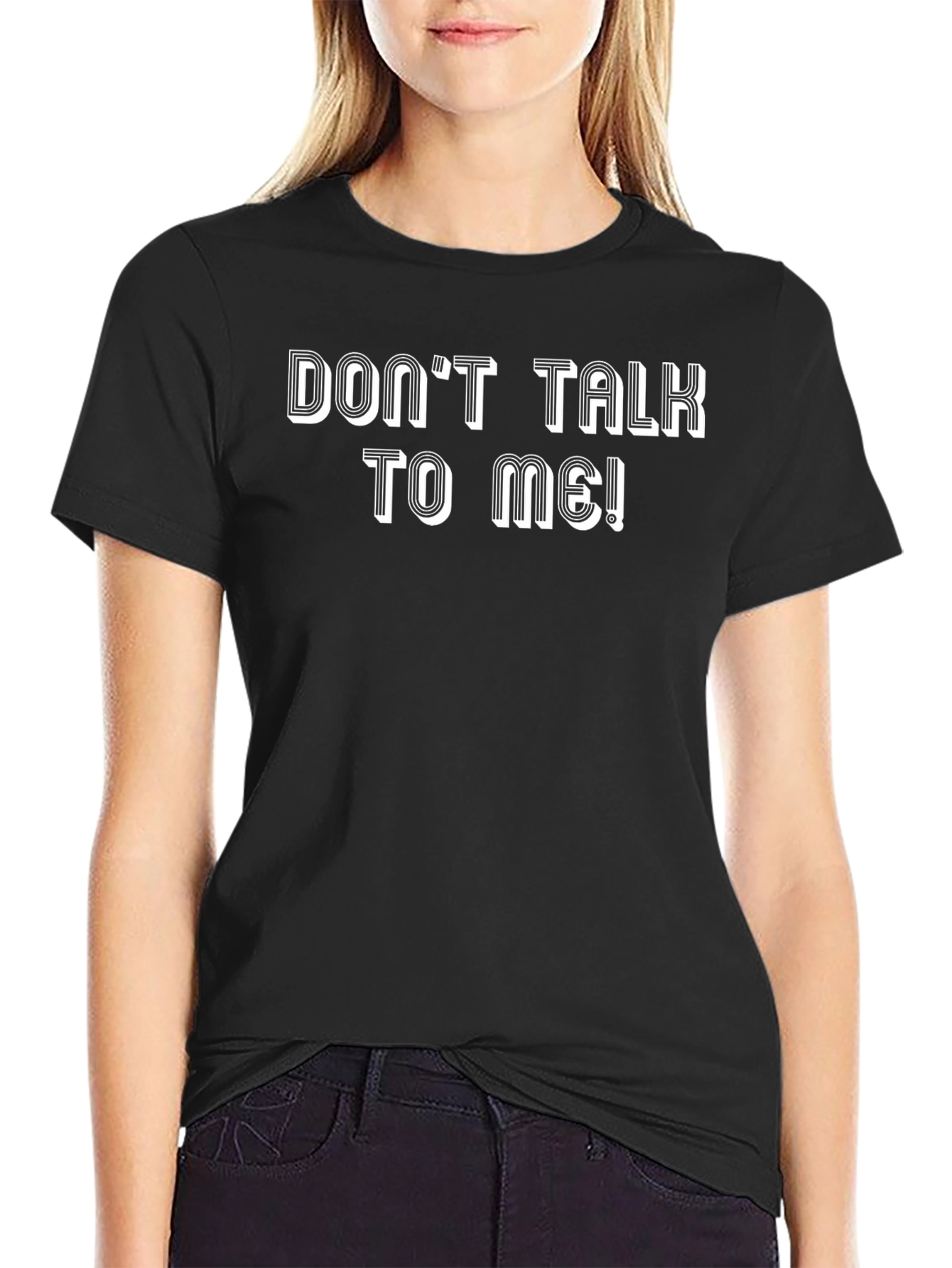 Dont Talk To Me Graphic Tee - Black